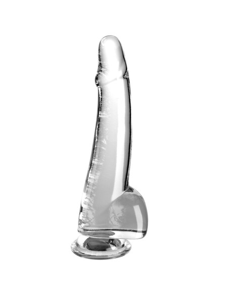 KING COCK CLEAR DILDO CON TESTACULOS 19 CM TRANSPARENTE