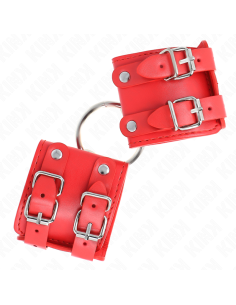 KINK MUNEQUERAS FIJAS CON ANILLA Y TACHUELAS ROJO AJUSTABLE 17 22 CM X 65 CM 2