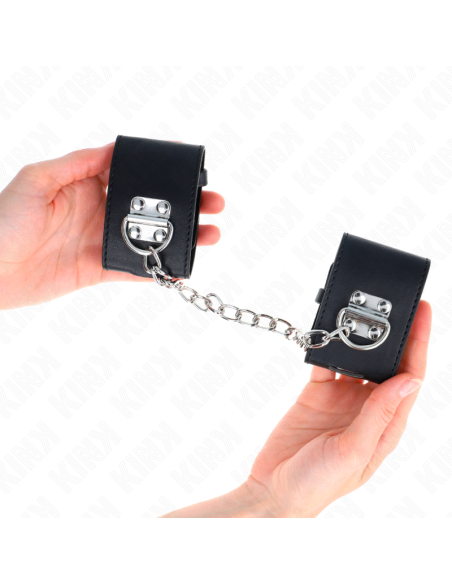 KINK MUNEQUERAS FIJAS CON CADENA 30 CM Y CIERRE CANDADO NEGRO AJUSTABLE 16 23 CM X 55 CM