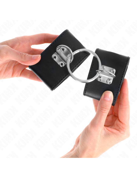 KINK MUNEQUERAS FIJAS CON ANILLA Y CIERRE CANDADO NEGRO AJUSTABLE 16 23 CM X 55 CM