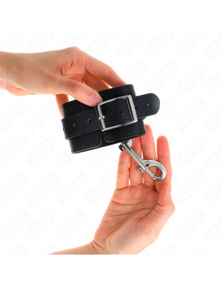 KINK MUNEQUERAS SIMPLES CON FILA DE REMACHES NEGRO AJUSTABLE 17 28 CM X 5 CM KINK MUNEQUERAS SIMPLES CON FILA DE REMACHES NEGRO AJUSTABLE 17 28 CM X 5 CM