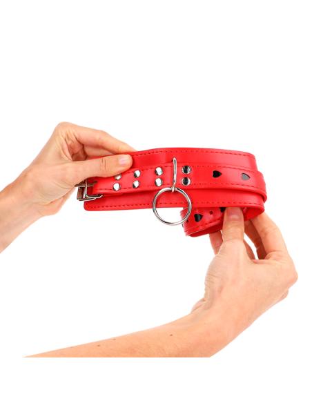 KINK MUNEQUERAS ROJO CON INCRUSTACION DE CORAZON NEGRO AJUSTABLE 21 28 CM X 55 CM KINK MUNEQUERAS ROJO CON INCRUSTACION DE CORAZON NEGRO AJUSTABLE 21 28 CM X 55 CM