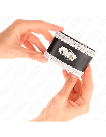 KINK MUNEQUERAS NEGRO CON ENCAJE DECORATIVO BLANCO AJUSTABLE 20 23 CM X 55 CM KINK MUNEQUERAS NEGRO CON ENCAJE DECORATIVO BLANCO AJUSTABLE 20 23 CM X 55 CM