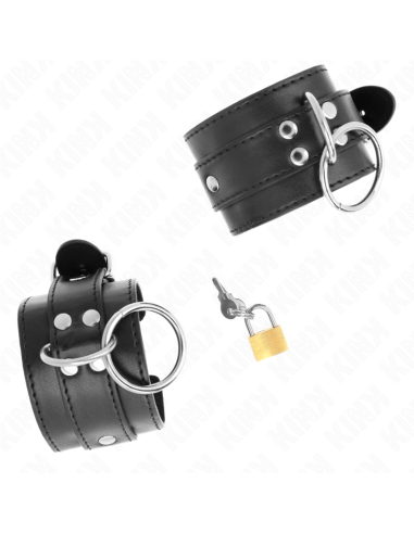 KINK MUNEQUERAS CON BLOQUEO DE CANDADO EN ANILLAS NEGRO AJUSTABLE 20 28 CM X 55 CM