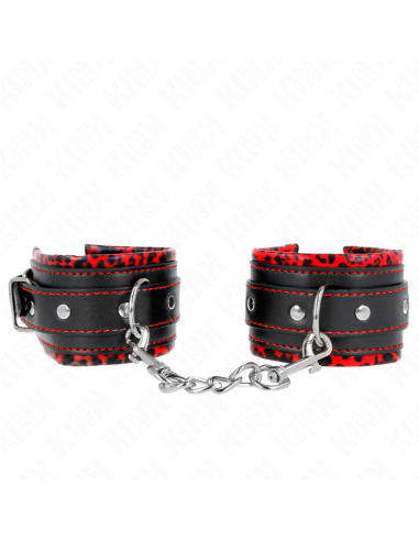 KINK MUNEQUERAS FORRADAS ROJO NEGRO AJUSTABLE 17 29 CM X 6 CM