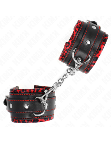 KINK MUNEQUERAS FORRADAS ROJO NEGRO AJUSTABLE 17 29 CM X 6 CM