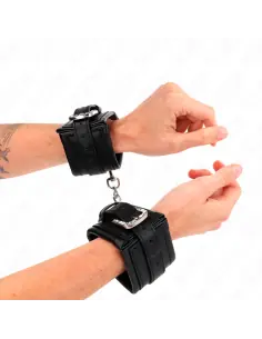 KINK MUNEQUERAS NEGRO CON HEBILLA DE DIAMANTES DE IMITACION AJUSTABLE 25 32 CM X 55 CM