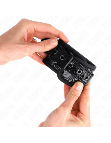 KINK MUNEQUERAS CON PATRON DE DIAMANTES NEGRO AJUSTABLE 17 26 CM X 55 CM