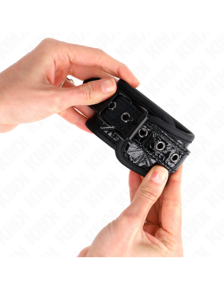 KINK MUNEQUERAS CON PATRON DE DIAMANTES NEGRO AJUSTABLE 17 26 CM X 55 CM