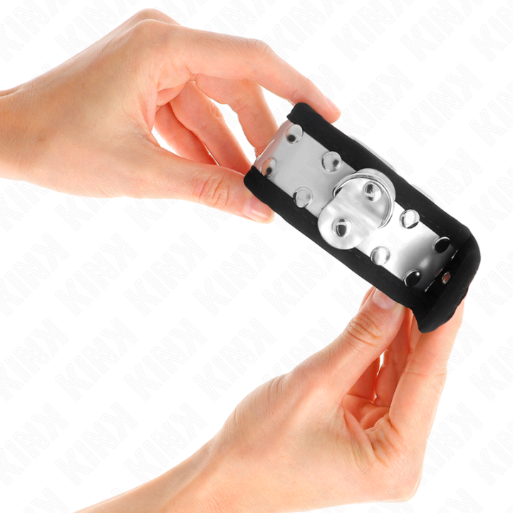 KINK MUNEQUERAS FINAS NEGRO PLATEADO 30 X 4 CM