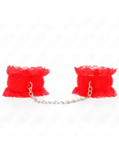 KINK MUNEQUERAS ELASTICAS DE ENCAJE ROJO