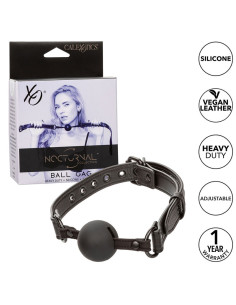 CALEXOTICS NOCTURNAL MORDAZA DE BOLA SILICONA NEGRO 2