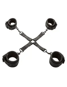 CALEXOTICS NOCTURNAL CONECTOR HOG TIE CUERO AJUSTABLE NEGRO