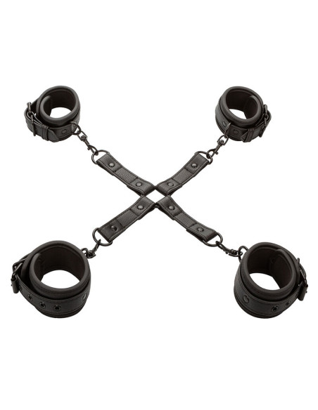CALEXOTICS NOCTURNAL CONECTOR HOG TIE CUERO AJUSTABLE NEGRO