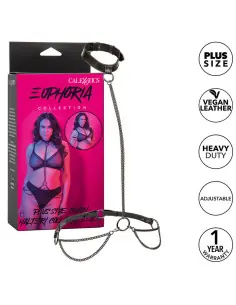 CALEXOTICS EUPHORIA COLLAR HALTER Y CORREA CON CADENA TALLA PLUS 2