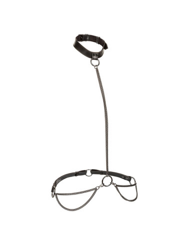 CALEXOTICS EUPHORIA COLLAR HALTER Y CORREA CON CADENA TALLA PLUS