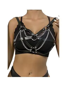 SUBBLIME 953713 CINTURON DE BONDAGE PUNK HEBILLA METAL NEGRO TALLA UNICA