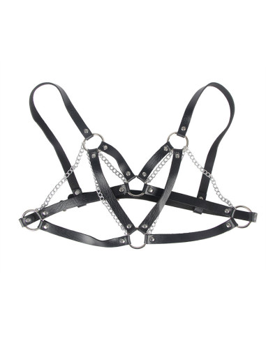 SUBBLIME 953713 CINTURON DE BONDAGE PUNK HEBILLA METAL NEGRO TALLA UNICA