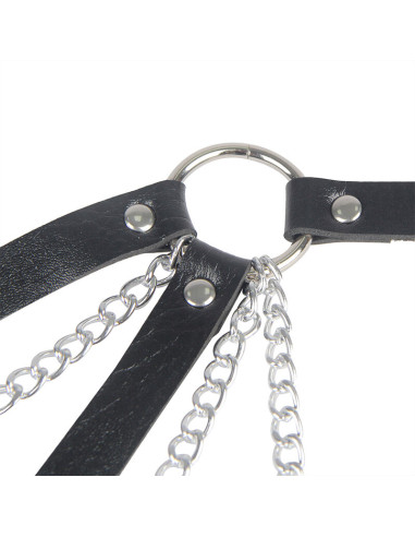 SUBBLIME 953713 CINTURON DE BONDAGE PUNK HEBILLA METAL NEGRO TALLA UNICA