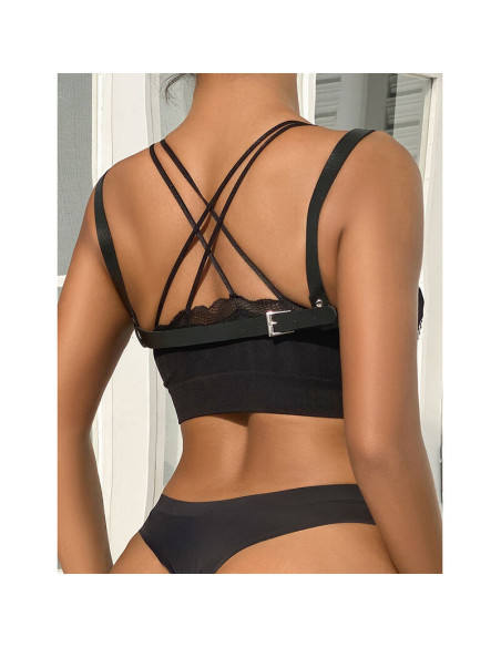 SUBBLIME 953713 CINTURON DE BONDAGE PUNK HEBILLA METAL NEGRO TALLA UNICA SUBBLIME 953713 CINTURON DE BONDAGE PUNK HEBILLA METAL NEGRO TALLA UNICA