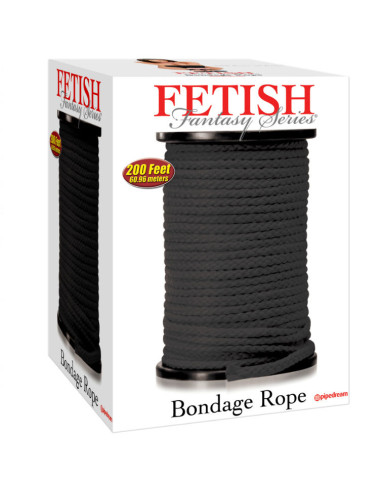 FETISH FANTASY SERIES SERIES BONDAGE CUERDA SEDA NEGRO 6096 METROS