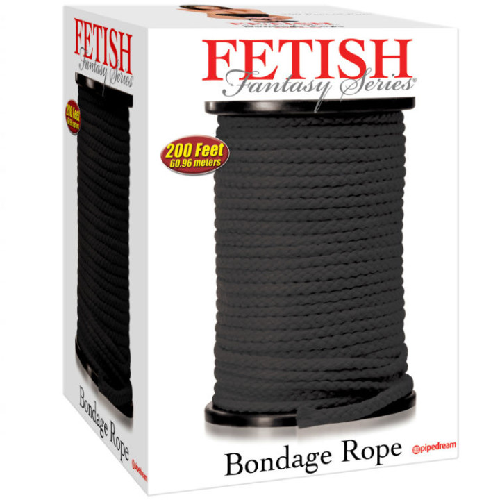 FETISH FANTASY SERIES SERIES BONDAGE CUERDA SEDA NEGRO 6096 METROS