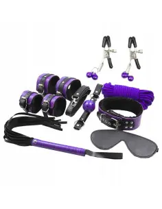 SECRETPLAY BDSM SET 8PCS LILA NEGRO