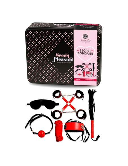 SECRETPLAY BDSM SET 6 PIEZAS RED COLLECTION SECRETPLAY BDSM SET 6 PIEZAS RED COLLECTION