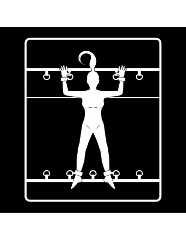 FETISH SUBMISSIVE SET ATADURAS CAMA LUXURY CON FORRO DE NEOPRENO