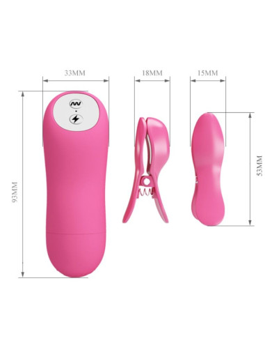 BAILE ROMANTIC WAVE PIZAS CON VIBRACION Y ELECTROSHOCK FUCSIA