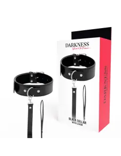 DARKNESS COLLAR DE POSTURA CON CADENA LEATHER