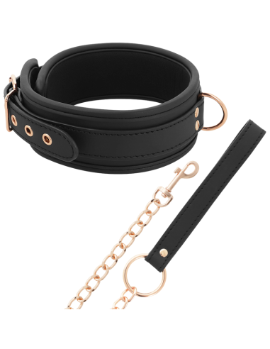 COQUETTE CHIC DESIRE FANTASY COLLAR CUERO VEGANO CON CORREA Y FORRO DE NEOPRENO