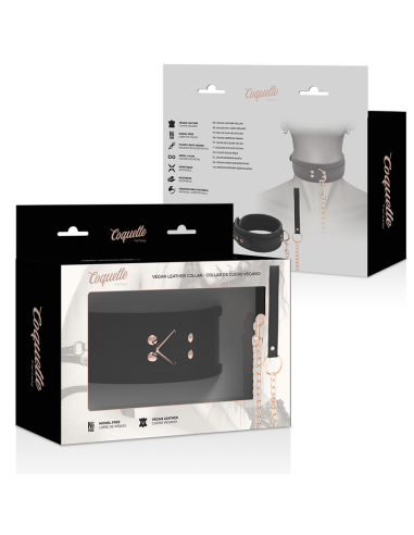 COQUETTE CHIC DESIRE FANTASY COLLAR CUERO VEGANO CON CORREA Y FORRO DE NEOPRENO