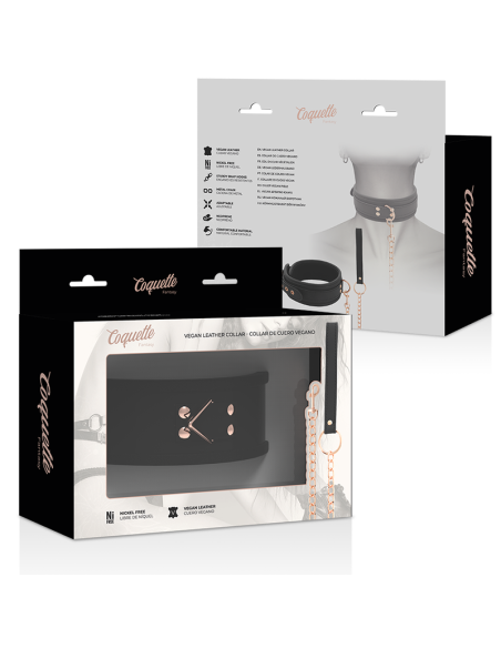 COQUETTE CHIC DESIRE FANTASY COLLAR CUERO VEGANO CON CORREA Y FORRO DE NEOPRENO COQUETTE CHIC DESIRE FANTASY COLLAR CUERO VEGANO CON CORREA Y FORRO DE NEOPRENO