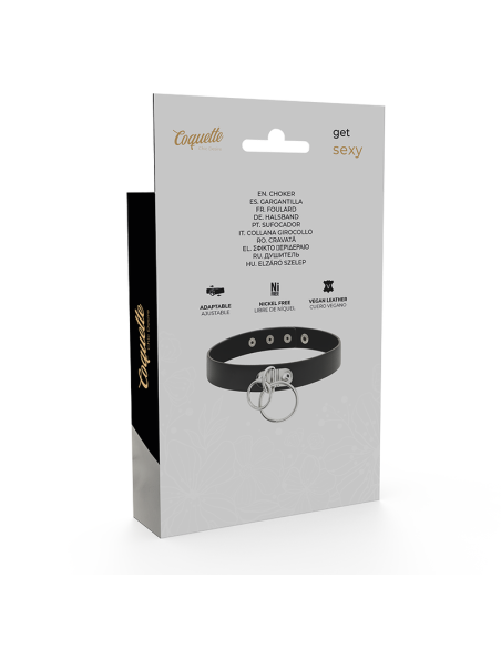 COQUETTE CHIC DESIRE CHOKER CUERO VEGANO DOBLE ANILLA COQUETTE CHIC DESIRE CHOKER CUERO VEGANO DOBLE ANILLA