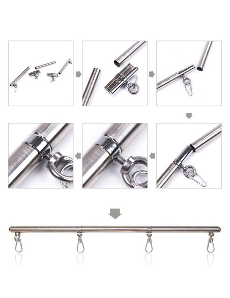 OHMAMA FETISH BARRA RESTRICCION 4 GANCHOS OHMAMA FETISH BARRA RESTRICCION 4 GANCHOS