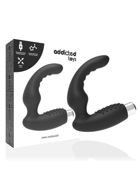ADDICTED TOYS VIBRADOR PROSTATICO RECARGABLE MODEL 2 NEGRO
