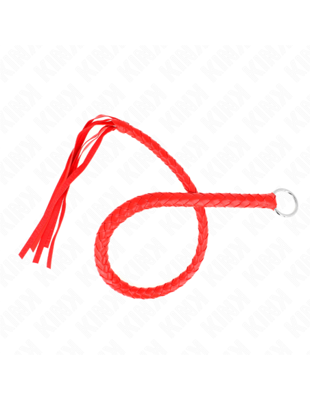 KINK LATIGO DE SERPIENTE CON ANILLO DE MANO ROJO 65 CM KINK LATIGO DE SERPIENTE CON ANILLO DE MANO ROJO 65 CM
