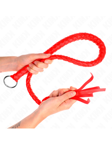 KINK LATIGO DE SERPIENTE CON ANILLO DE MANO ROJO 65 CM