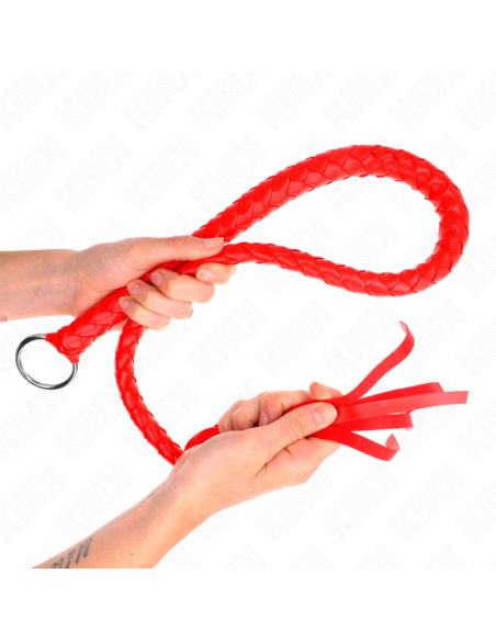 KINK LATIGO DE SERPIENTE CON ANILLO DE MANO ROJO 65 CM KINK LATIGO DE SERPIENTE CON ANILLO DE MANO ROJO 65 CM