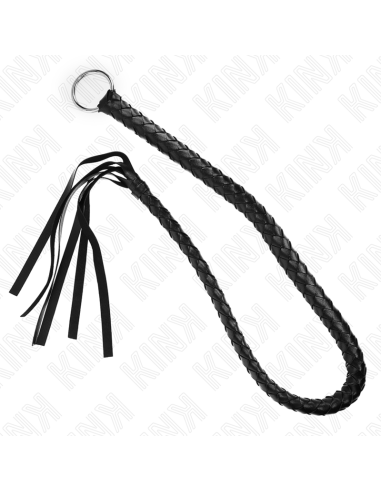 KINK LATIGO DE SERPIENTE CON ANILLO DE MANO NEGRO 65 CM