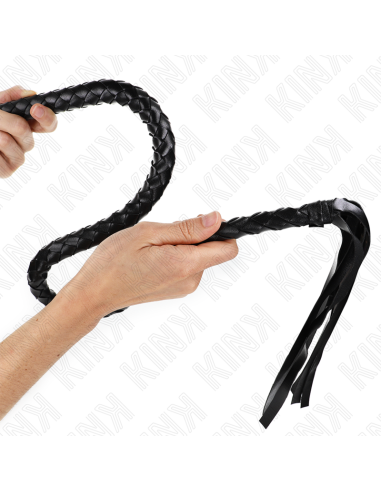 KINK LATIGO DE SERPIENTE CON ANILLO DE MANO NEGRO 65 CM