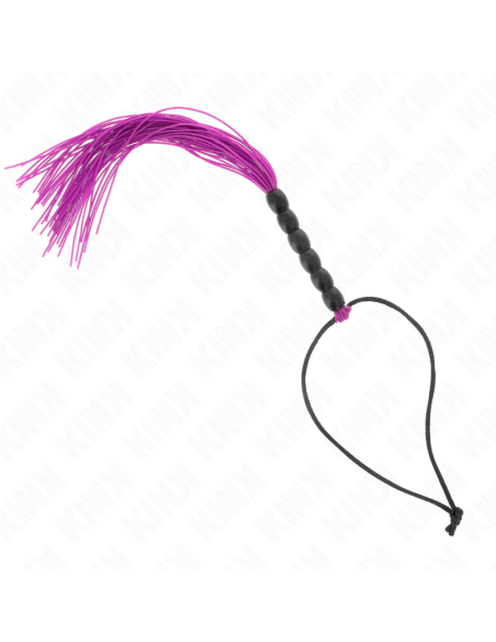 KINK MINI LATIGO DE SILICONA CON AGARRE 6 BOLAS MORADO 26 CM