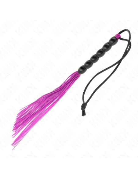KINK MINI LATIGO DE SILICONA CON AGARRE 6 BOLAS MORADO 26 CM