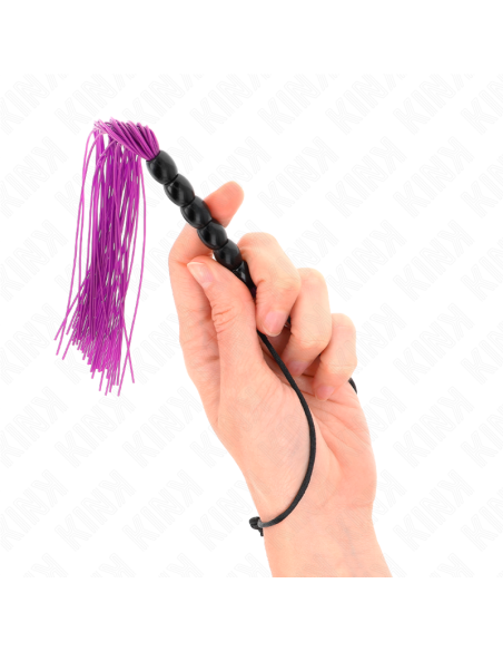 KINK MINI LATIGO DE SILICONA CON AGARRE 6 BOLAS MORADO 26 CM