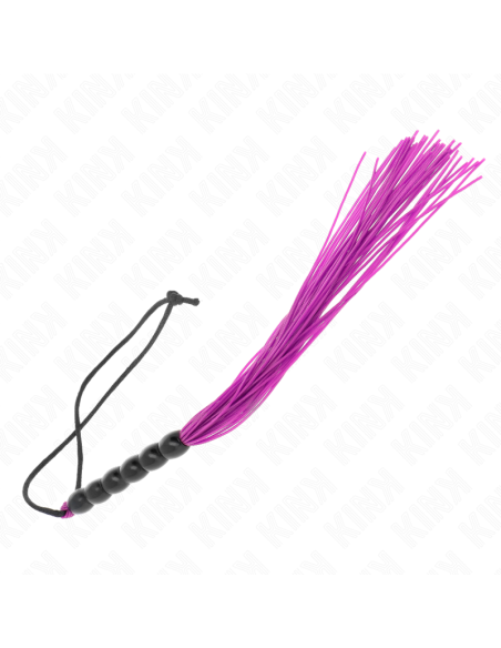 KINK MINI LATIGO DE SILICONA CON AGARRE 6 BOLAS MORADO 26 CM