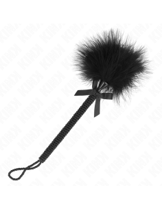 KINK MASAJEADOR DE CUERDA DE NAILON CON PLUMAS PARA COSQUILLAS Y LAZO NEGRO 25 CM