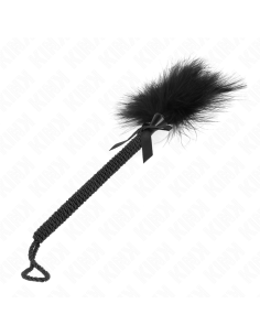 KINK MASAJEADOR DE CUERDA DE NAILON CON PLUMAS PARA COSQUILLAS Y LAZO NEGRO 25 CM 2
