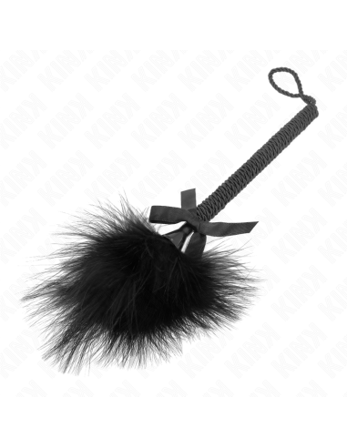 KINK MASAJEADOR DE CUERDA DE NAILON CON PLUMAS PARA COSQUILLAS Y LAZO NEGRO 25 CM