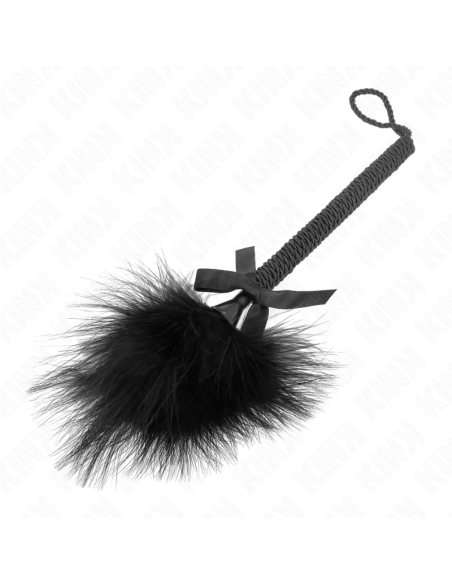 KINK MASAJEADOR DE CUERDA DE NAILON CON PLUMAS PARA COSQUILLAS Y LAZO NEGRO 25 CM KINK MASAJEADOR DE CUERDA DE NAILON CON PLUMAS PARA COSQUILLAS Y LAZO NEGRO 25 CM
